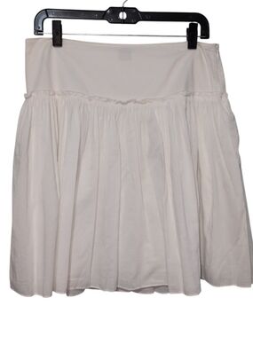 GAP Y2K Oversized 4 - 36 inch Waist White Cotton Lined Circle Skater Skirt